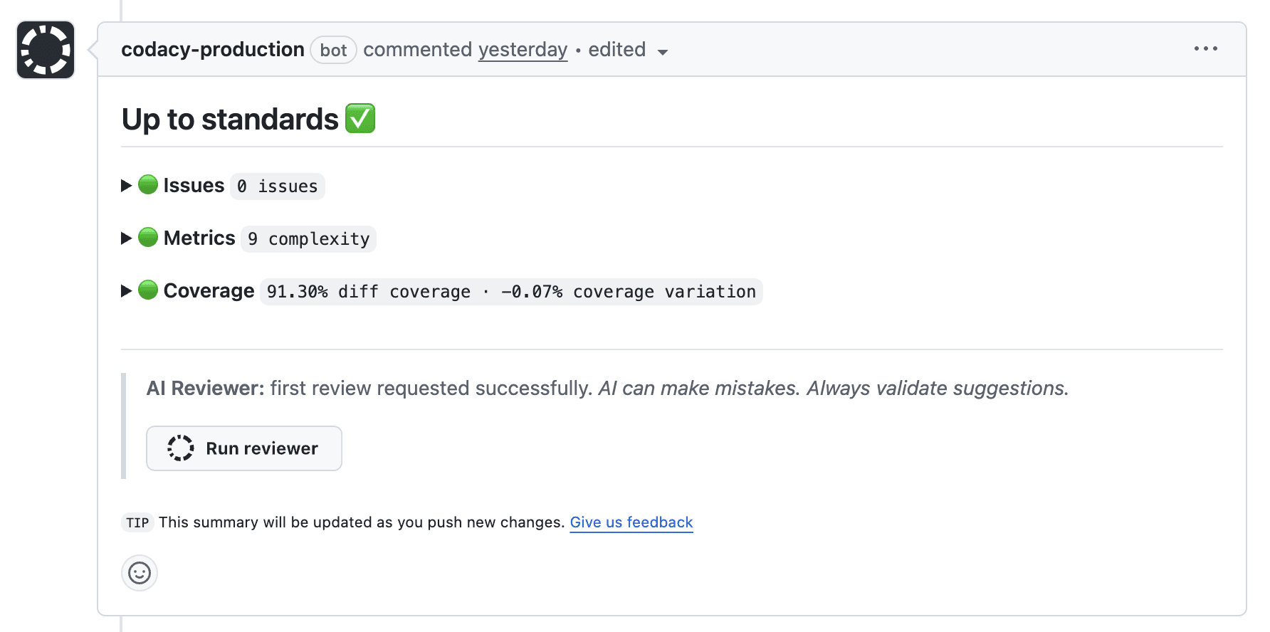 Pull request summary